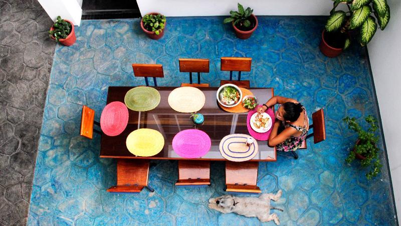 Hostal Azul Y Blanco サンタ・クルス・ウアトゥルコ エクステリア 写真